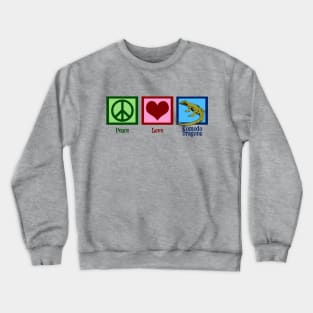 Peace Love Komodo Dragons Crewneck Sweatshirt